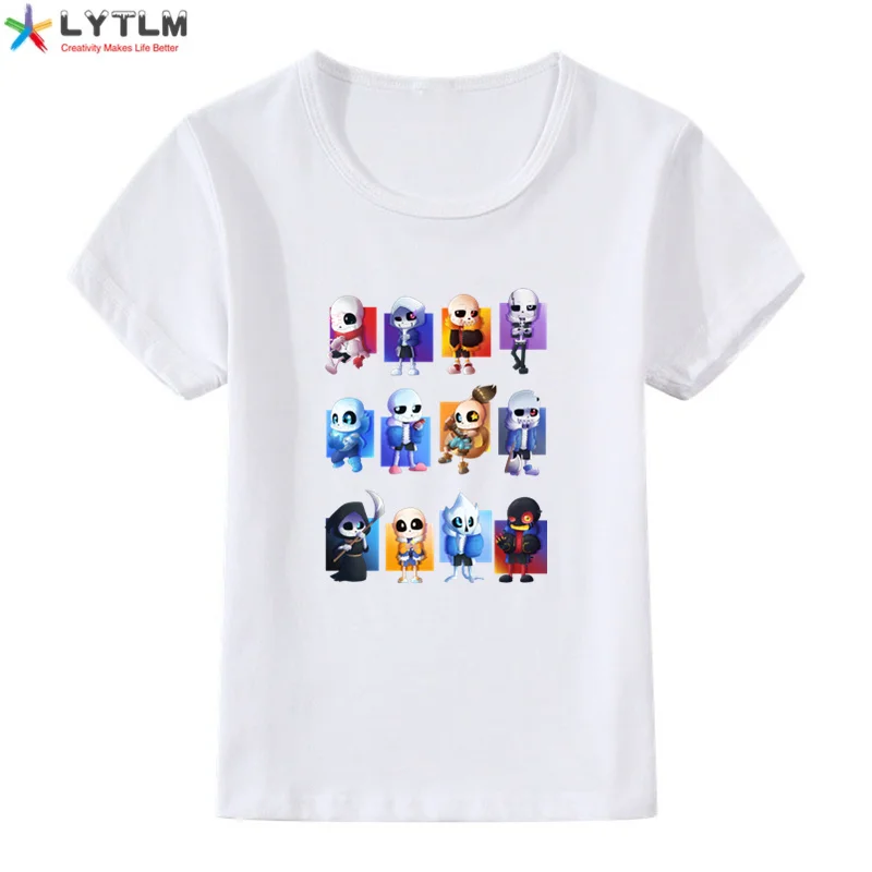 LYTLM топы для девочек зима 2019 футболка с надписью Game Undertale футболки маленьких