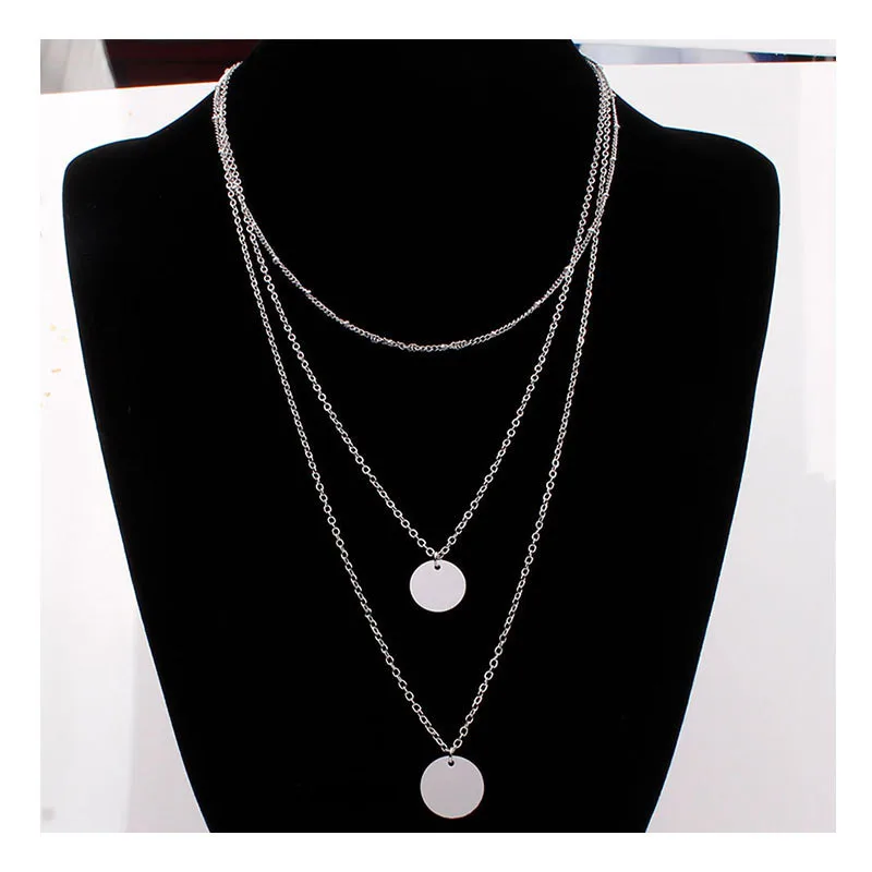 2019 дизайнерское Оригинальное модное простое многослойное ожерелье с блестками в