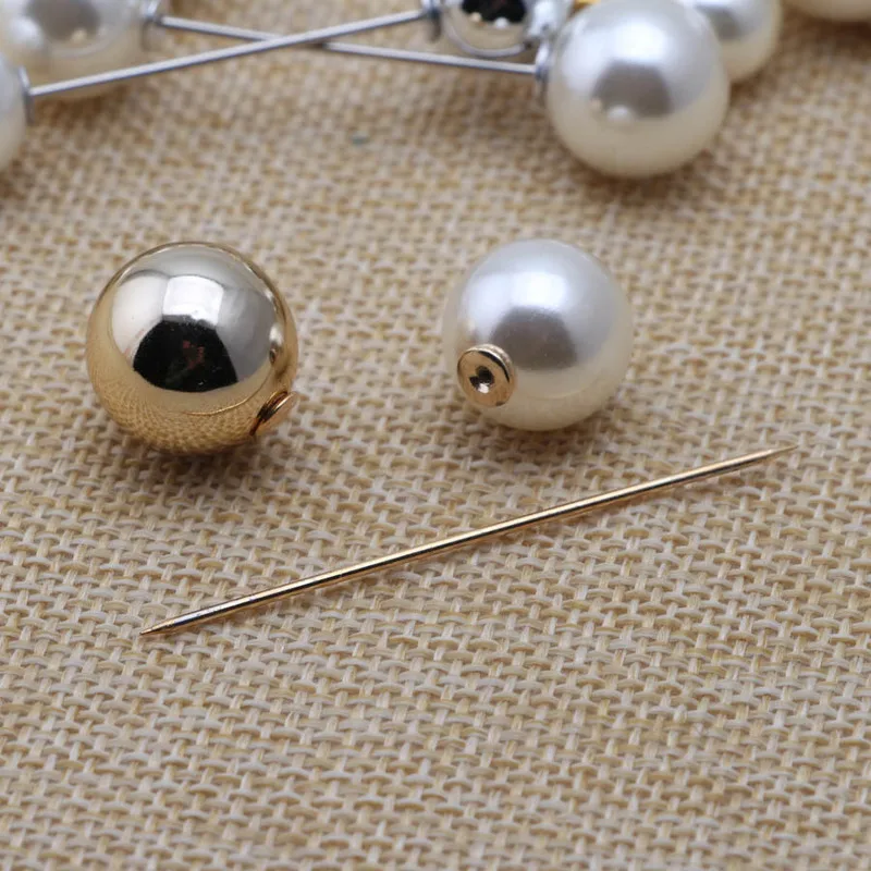 1 комплект модная брошь с искусственным жемчугом булавки двойной жемчуг большие
