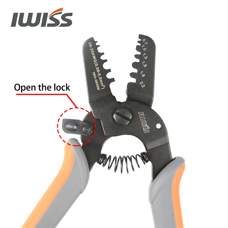 IWISS IWS-2820 Ручные кримперы для клемм и разъемов JAM Molex Tyco JST 28-20AWG.