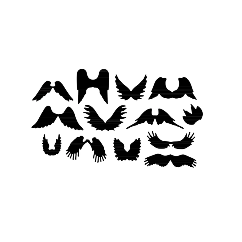 

Qwell Different Wings Collection Metal Cutting Dies Stencil for DIY Scrapbooking Paper Cards Craft Making Template 2021 New
