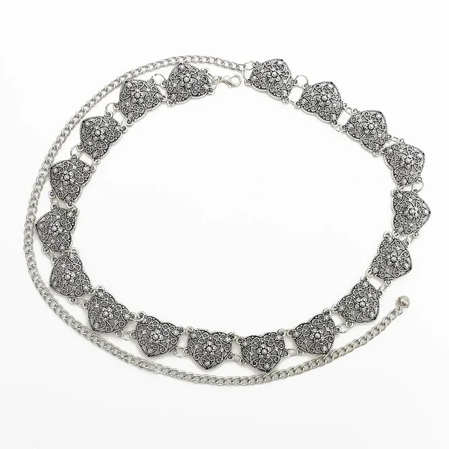 Цыганский винтажный цветной металлический резьбовой цветок Племенной боди