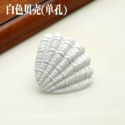 White shell 1 шт. морская серия полимерные ручки тянет ручка ящика шкафа и ручка для домашнего оборудования дверные ручки для мебели морская Морская звезда - Цвет: White shell