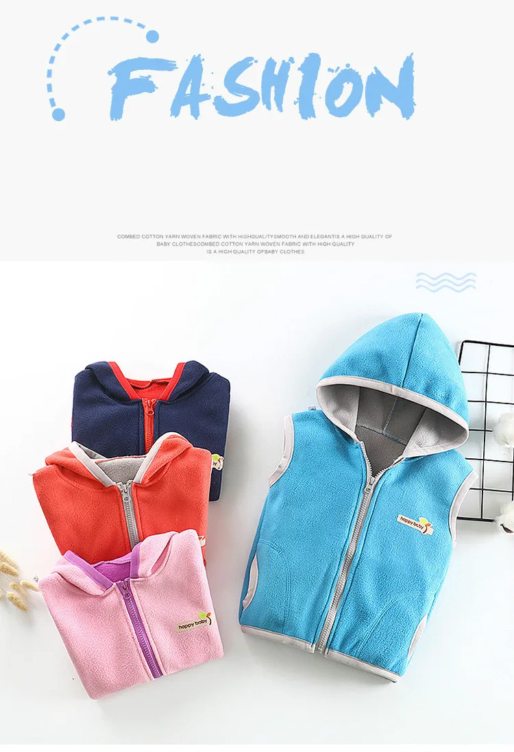 Vest for Boy Girls Hooded Coats Teenages Outwear Kids Baby Vest Outerwear Coats Children Waistcoats Boys Jackets Size 10 Hooded