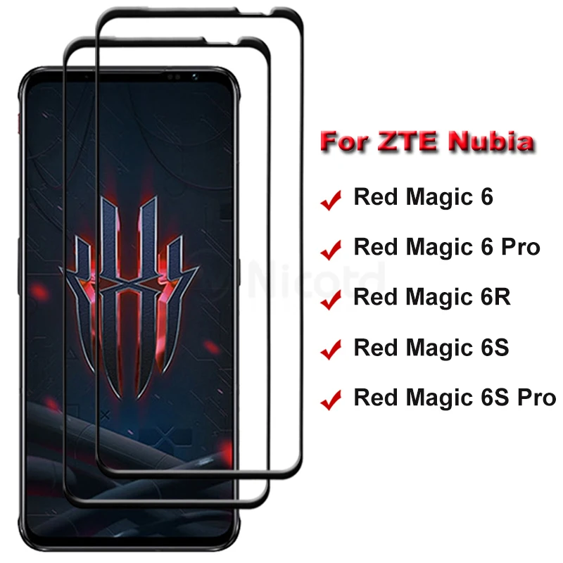 Защитное стекло закаленное с полным покрытием для ZTE Nubia Red Magic 6 6S Pro R 6R 6Pro 6SPro 9H 2