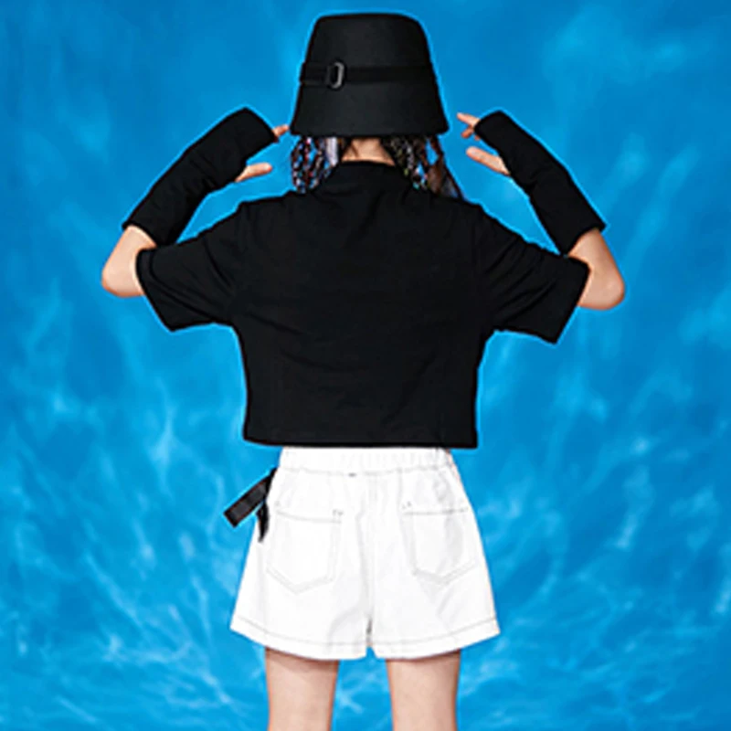 

New Hip Hop Costumes Girls Jazz Dance Clothing Children Street Dancing Outfit Modern Cheerleader Suit Performance Wear DN6319