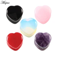 miqiao 2 pcs body piercing jewelry popular stone heart shaped ear pinna in europe and america