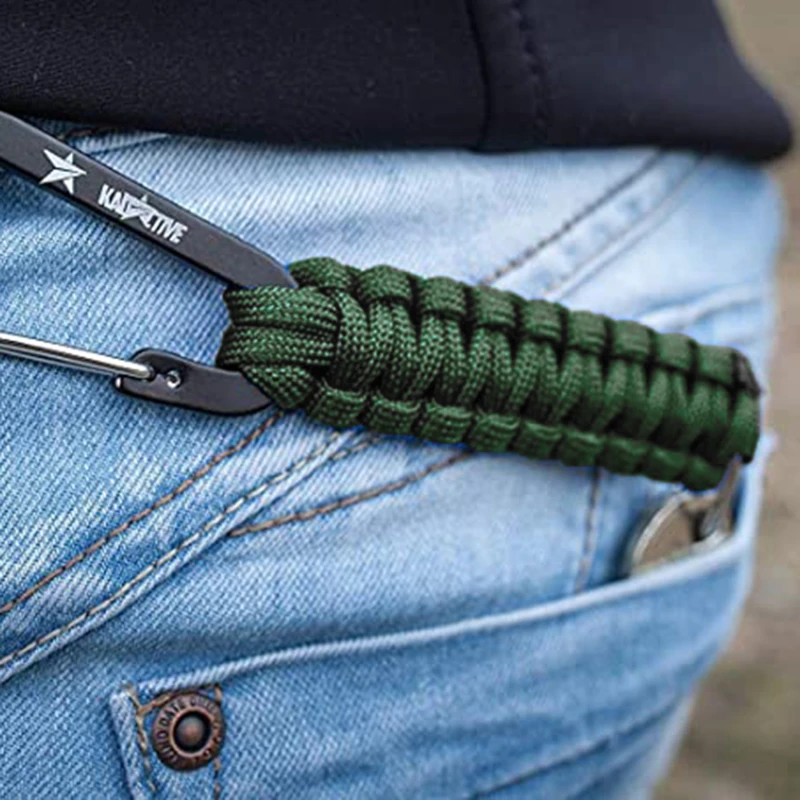 

Outdoor Climbing Stainless Steel D Shape Buckle Carabiner Survial Key Chain Climb Hook Clip Backpack Buckle Keychain 1pc