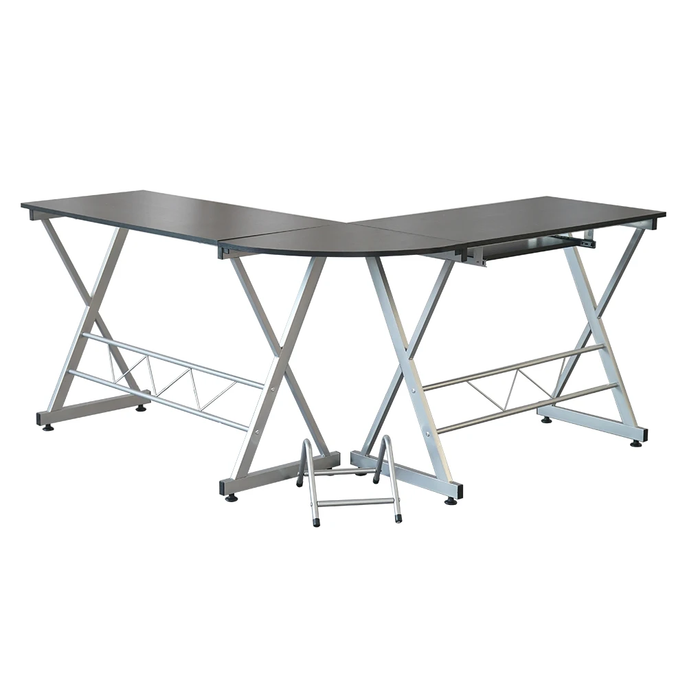 【Склад в США 】 l образный деревянный компьютерный стол черный (компьютерный