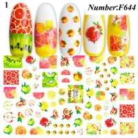 summer fruits sliders for nails watermelonstrawberryorange 3d nail stickers decals new nail design decoration nail foil tips
