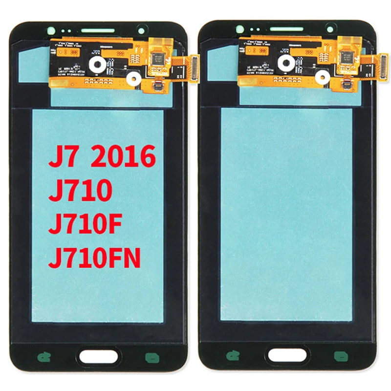 ЖК дисплей Super Amoled для Samsung Galaxy J7 2016 J710F J710M J710 сенсорный экран дигитайзер в сборе