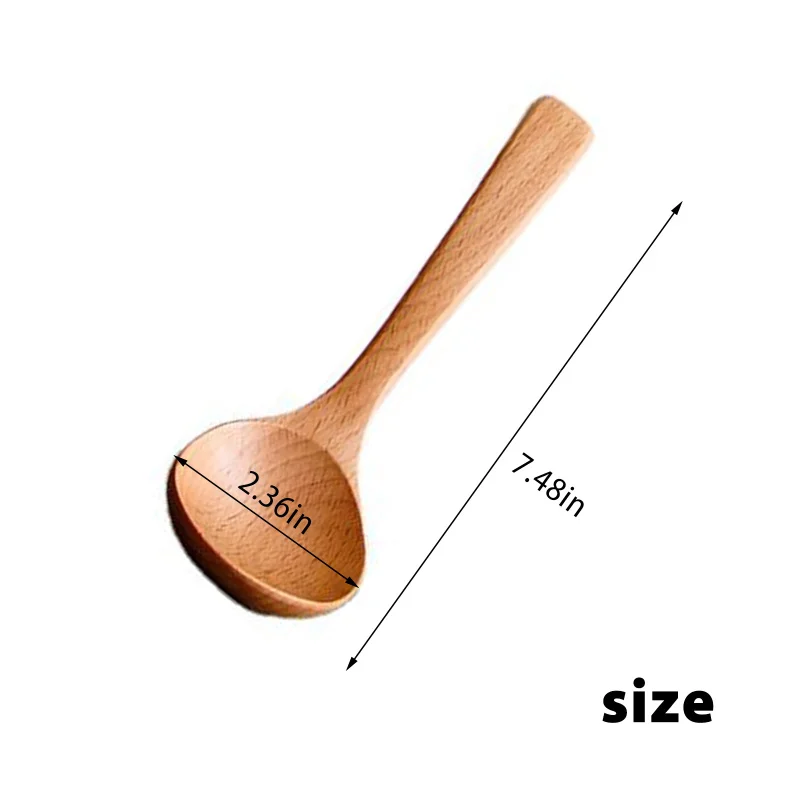 

Wooden Spoons Large Long Handled Spoon Kids Spoon Wood Rice Soup Dessert Spoon Bamboo Kitchen Cooking Utensil Tool Tablewar