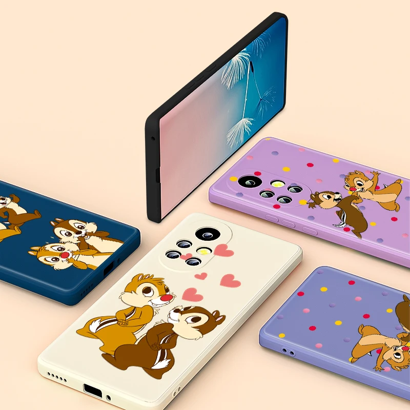 

Cute Chip And Dale For Huawei Nova 8 8i 8SE 7SE 7 6SE 7i 6SE 6 5i 5 5T Pro 4E 4 3i 3 Liquid Silicone Cover Phone Case