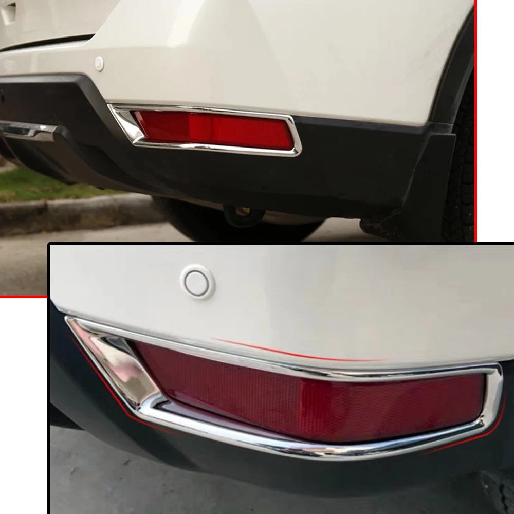 2x хромированная Серебристая лампа заднего противотуманного фонаря p отражатель