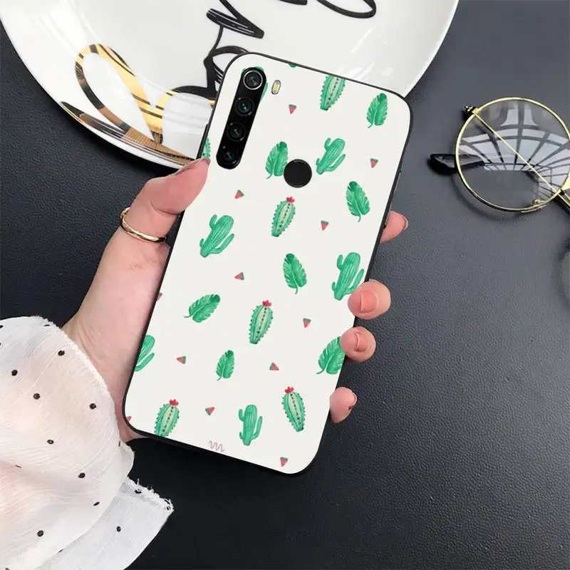 

Cute cactus plant painting Phone Case For Xiaomi Redmi 7 8 9t a3Pro 9se k20 mi8 max3 lite 9 note 9s 10 pro cover funda coque