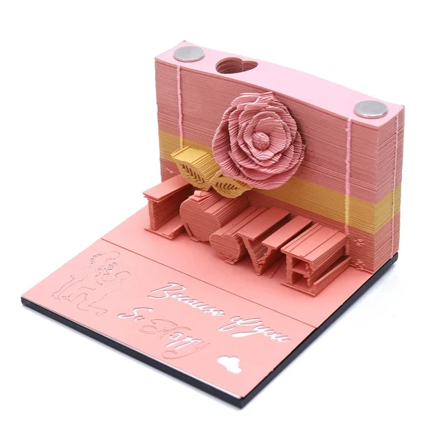 DIY Скрапбукинг Omoshiroi блок 3D удобство наклейки бумаги карты Ремесло Японии Творческий стереоскопический липкий бумага для заметок - Цвет: MGH3