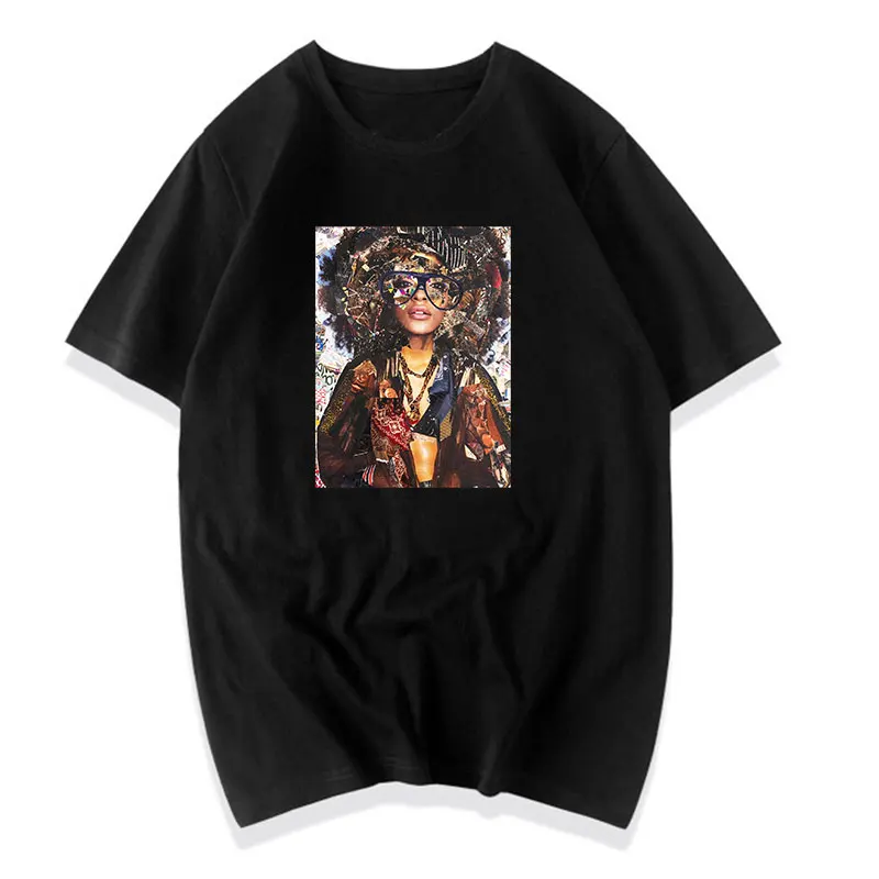 

Holesale Luxury Girl Female T-shirt Summer Cotton White Women Clothes Graphic Tees Women Thirt