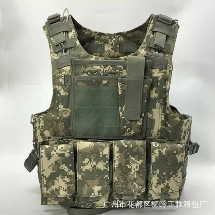 ACU Военный тактический жилет-амфибия для тела amour Battle Molle, боевой штурмовой жилет, защитный жилет для охоты, Камуфляжный цвет - Цвет: ACU