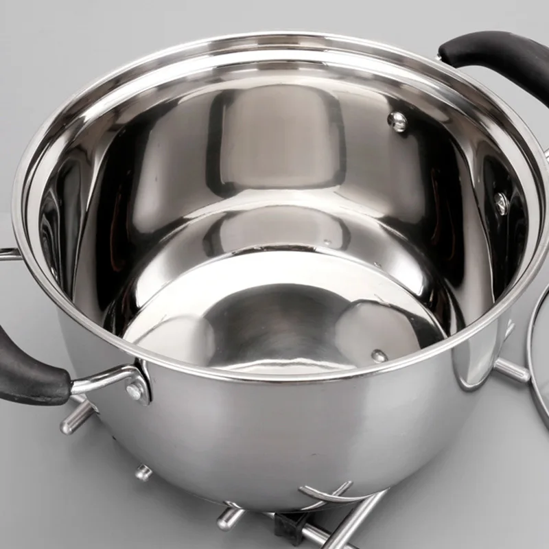 Кастрюля для супа из нержавеющей стали кастрюля с двойными ушками дуговой плиты