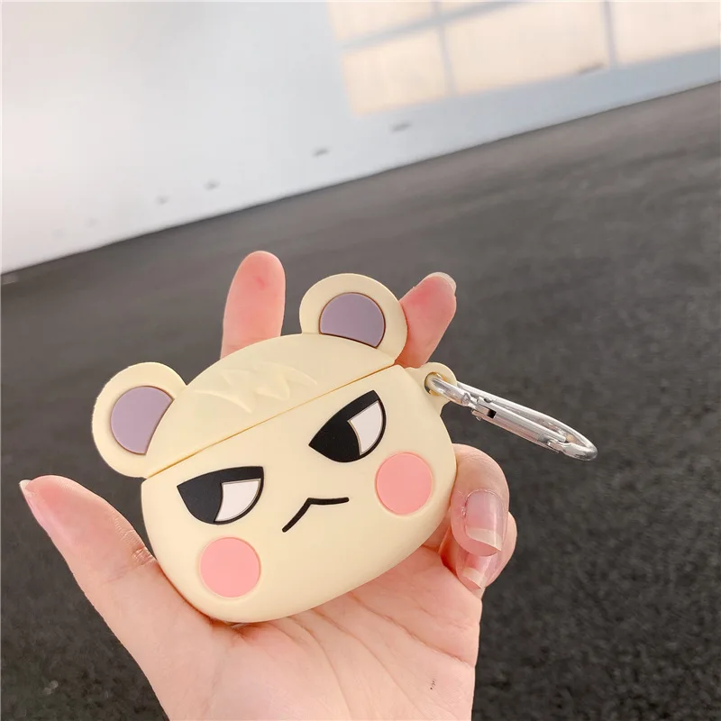 

3D Case for Airpods 2 3 Bluetooth Earphone Case for Airpods pro Protective Cover Cute Silicone with keychain Accessories animal