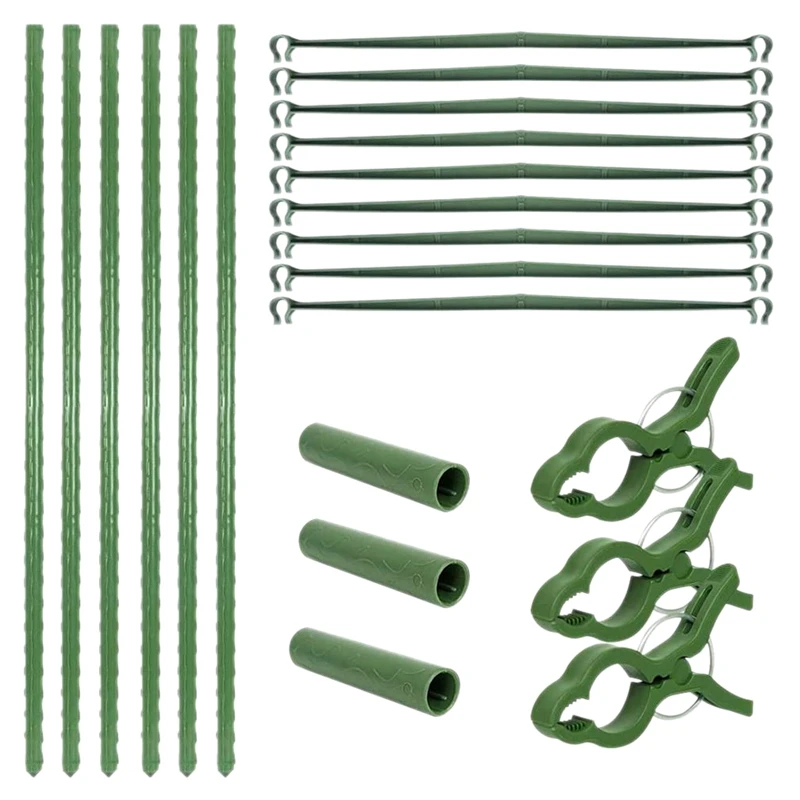 

Plant Support Cages,Tomato Garden Cages with Clip,Indoor Pot Outdoor Vegetable Trellis(21 Pcs/Set)