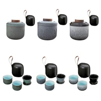 portable travel ceramic tea pot set ceramic gongfu porcelain tea infuser tea set travel tea set for office travel picnic adults