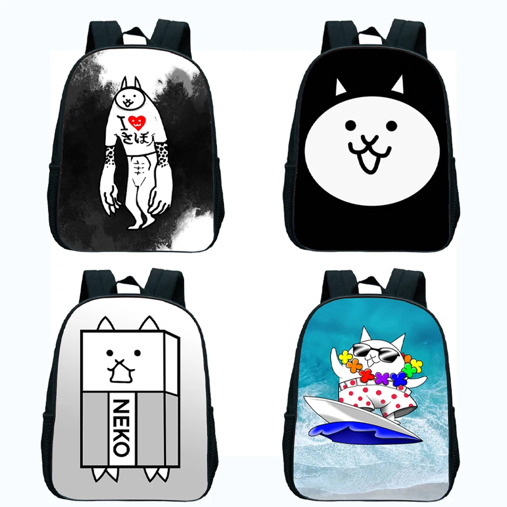Детский мини-рюкзак с сражными кошками рюкзак для книг детского сада мультяшный