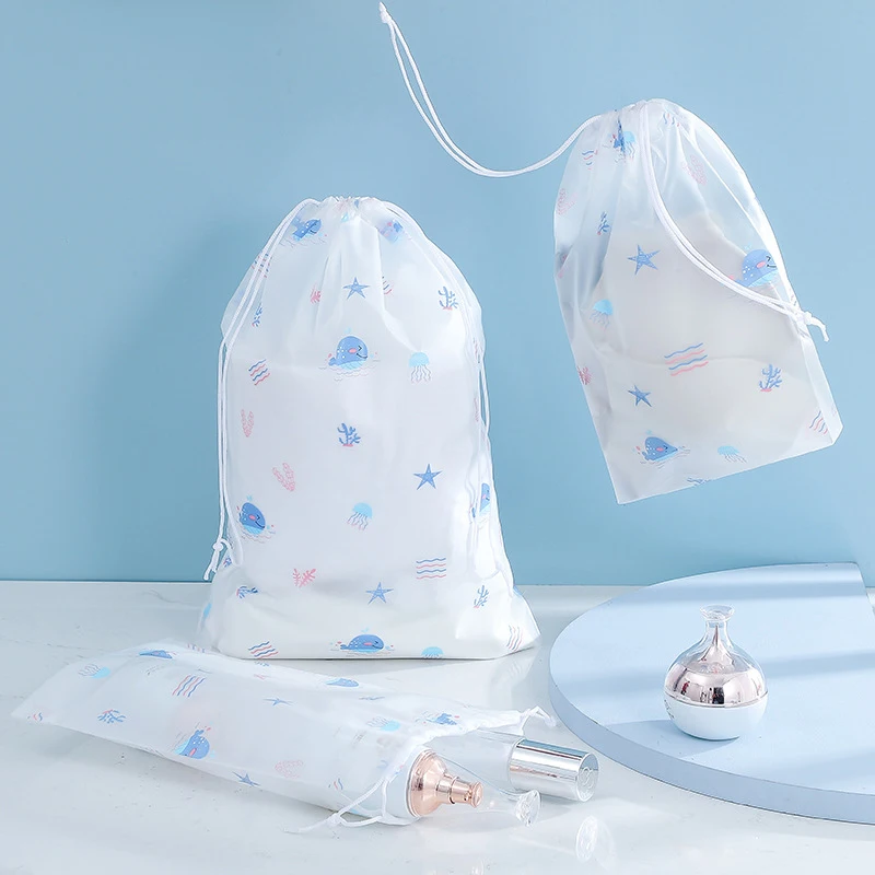 

Transparent Shoe Bag Travel Dustproof Waterproof Drawstring Bags Makeup Organizer Cosmetic Storage Bag Jewelry Pouch