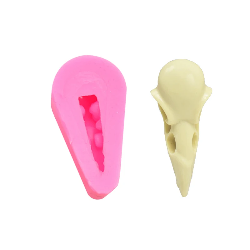 New Crow Skull Silicone Mold Diy Fondant Cake Baking Chocolate Resin Gypsum Candle Candy Drop Shipping |
