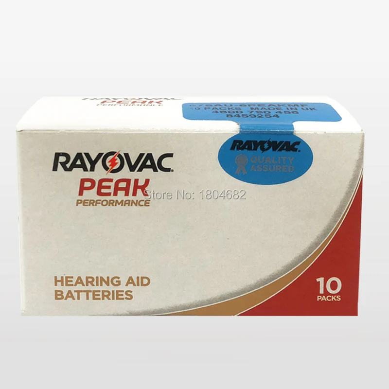 60 x RAYOVAC пиковый слуховой аппарат батареи 675A цинк воздуха 675/A675/PR44 батарея|zinc air|rayovac