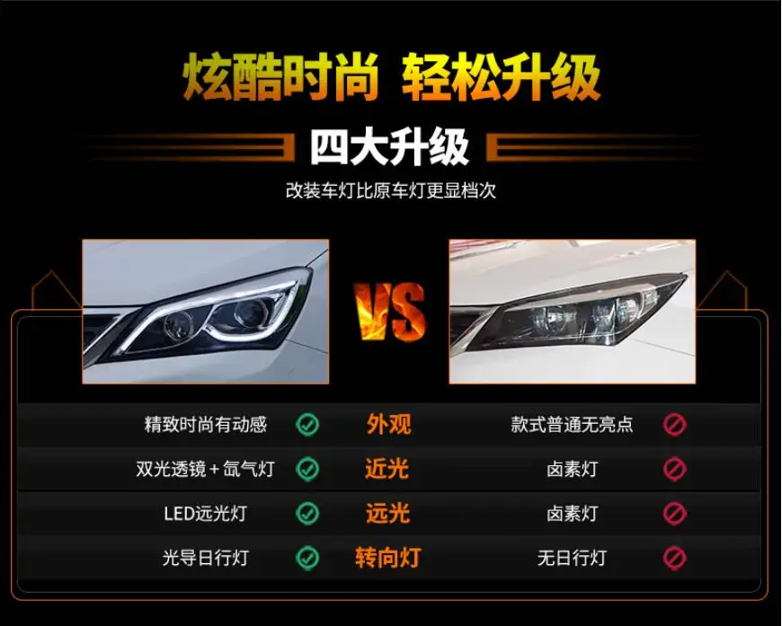 2019y автомобильный bupmer головной свет для ChangAn V7 фары ChangAn автомобильные аксессуары светодиодный DRL HID ксенон, противотуманная фара для ChangAn V7