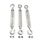 1 шт. M4 M5 M6 M8 M10 Регулируемая цепь из нержавеющей стали 304 крючки для снаряжения и глазная стяжка провод трос натяжение устройство линия Oc Oo Cc Тип