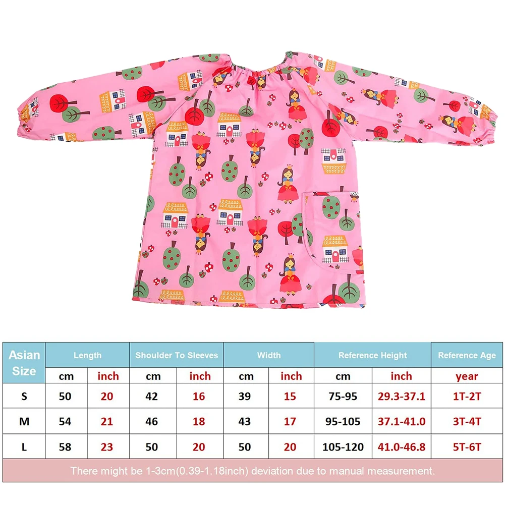 

Children'S Painting Long-Sleeved Apron Art Waterproof Painting Birthday Gift Painting Protective Long-Sleeved Robes And Blouses
