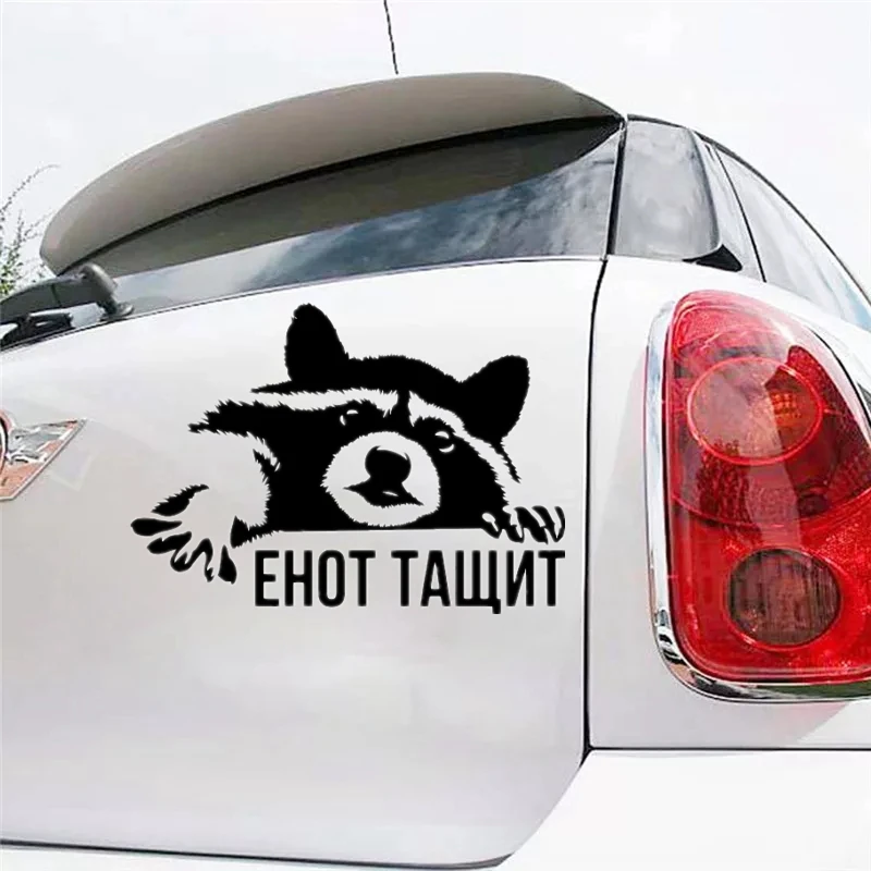 Забавные автомобильные наклейки енот Стикеры для автомобиля Стайлинг