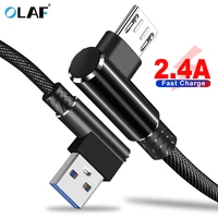 OLAF Micro USB Cable Degree USB Cable For Samsung Xiaomi Android Smartphone Phone Usb Cable 2 4A Fast Charging