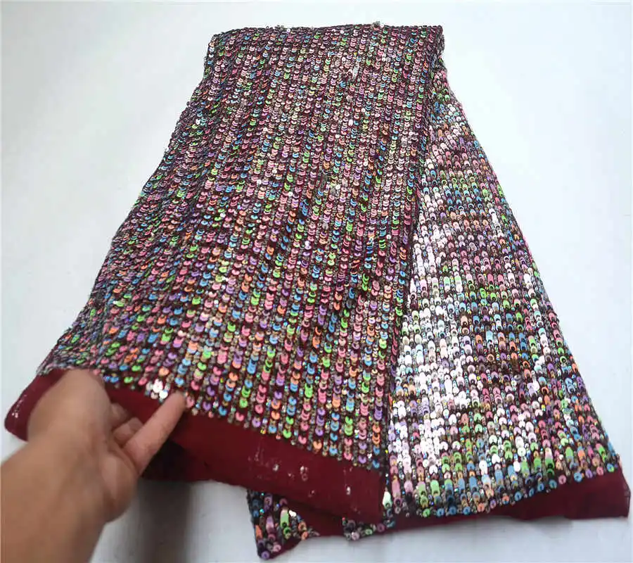 Блестки кружева ткань 2019 высокого качества Африканское вечернее платье ткани