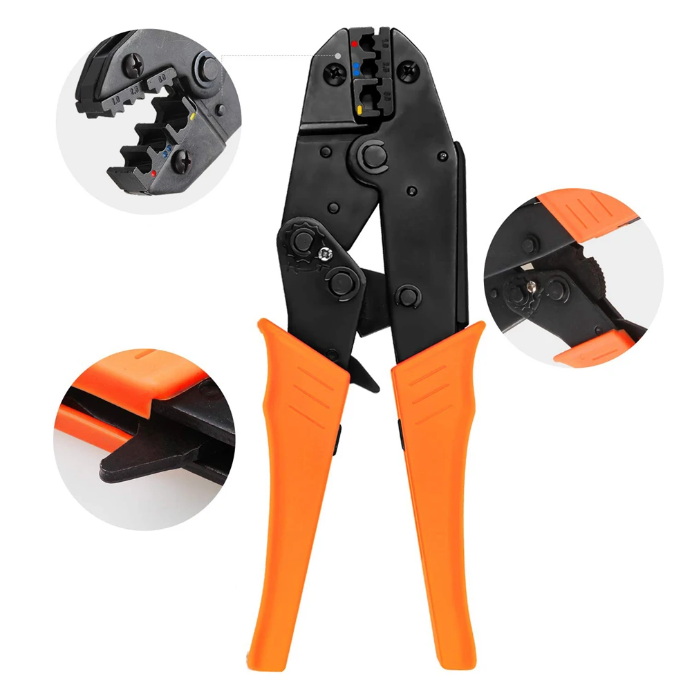 

700PCS Ratcheting Wire Crimper Ratchet Terminal Connector Crimp Pliers Tool Kit Ratcheting Crimp Pliers With Terminals Sets
