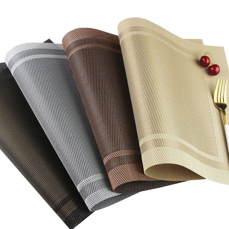 Настольные коврики в европейском стиле прямоугольные простые из ПВХ с двойной