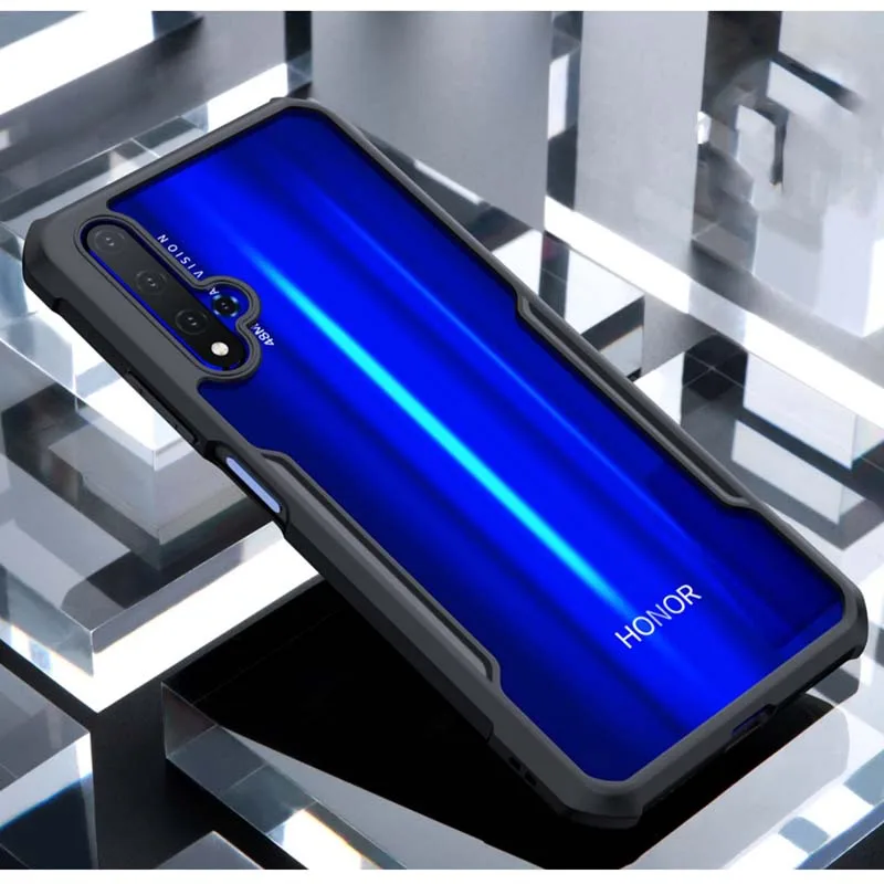 Xundd Роскошный прозрачный чехол для huawei Honor 20, чехол с подушками безопасности, противоударный чехол на заднюю панель для huawei Honor 20 Pro Funda, бизнес-хит