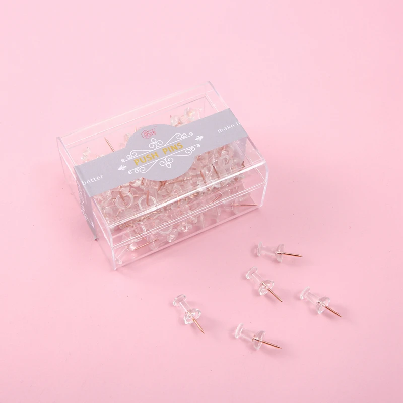 100pcs/Box Office &amp School Supplies Drawing Thumb Tacks Decorative Stationery Push Pins for the World Map Cork Board | Канцтовары для