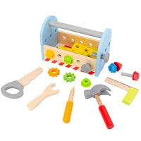 kids toolbox toy wooden pretend game puzzle montessori disassembly set simulation multifunctional repair carpenter tool boy gift
