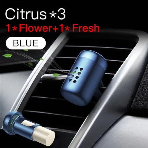 Blue 3Cologne2Other Baseus твердый автомобильный освежитель воздуха, металлический автомобильный освежитель воздуха, автомобильный диффузор, ароматерапия, зажим для вентиляции, твердый парфюм - Название цвета: Blue 3Cologne2Other