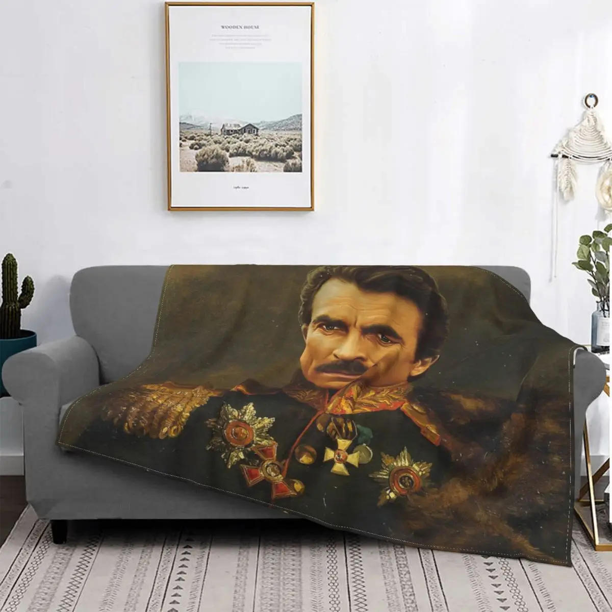 

Tom Selleck-Manta reemplazable, colcha para cama a cuadros, manta de verano, textil de lujo para el hogar, 150