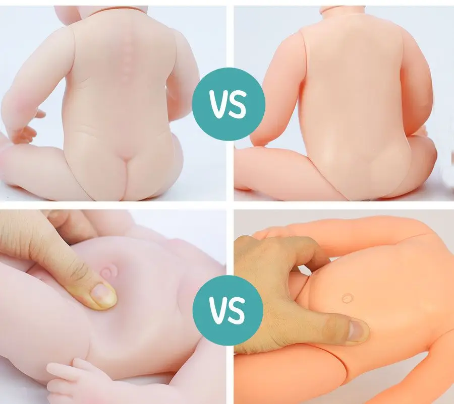 

Reborn Baby Dolls 38cm Full Body Vinyl Realistic Newborn Toddler Doll Kit with Clothes and Toy Accessories Gift for Kids