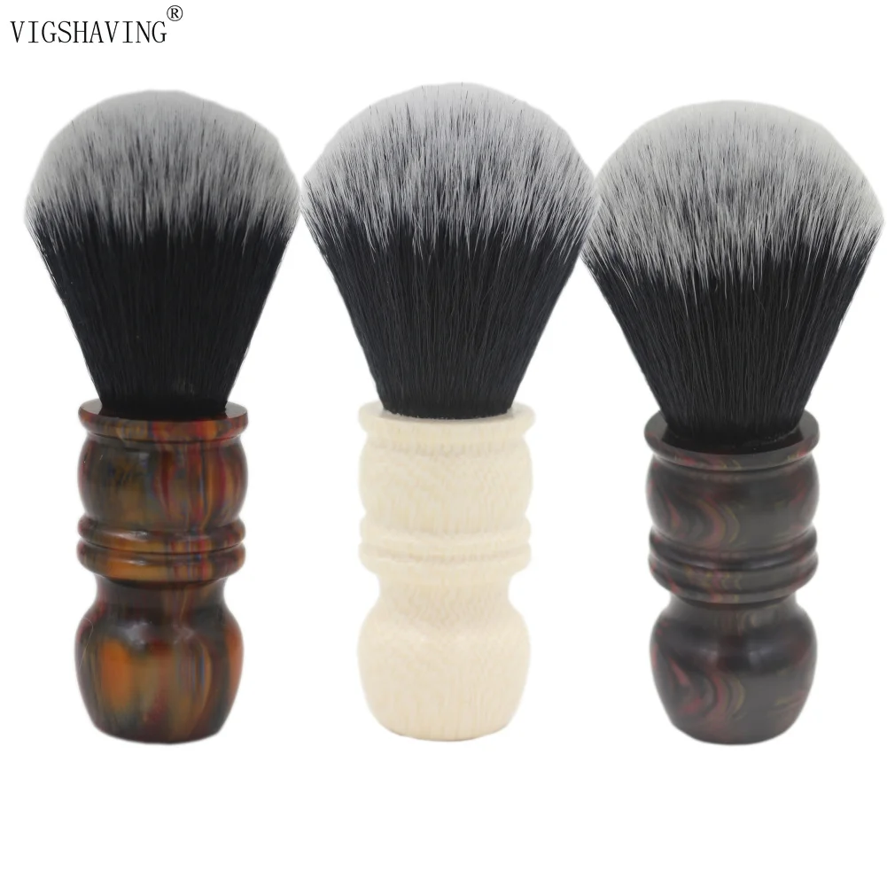 Красочная полимерная ручка черный синтетический ворс тонкая кисть для бритья|shaving brush|synthetic hair shaving brushshaving brush