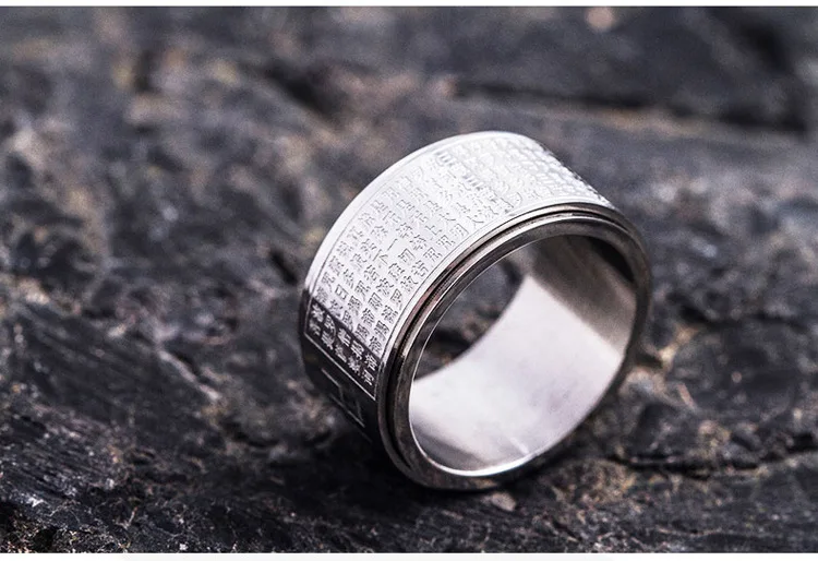 Кольцо мужское вращающееся в виде сердца стиле ретро | Украшения и аксессуары