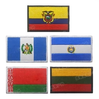clothes backpack embroidery badge european flag sticker arms ecuador guatemala salvador cloth personality designer hook ring