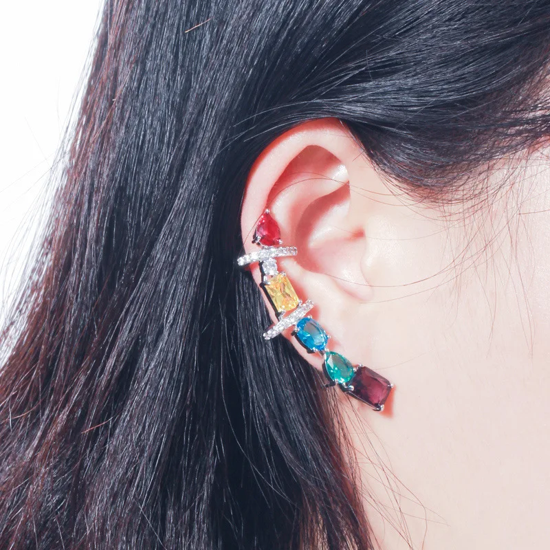 

Hot Sale New Fashion Personality Earrings High Quality Color Crystal Earrings Jewelry For Women