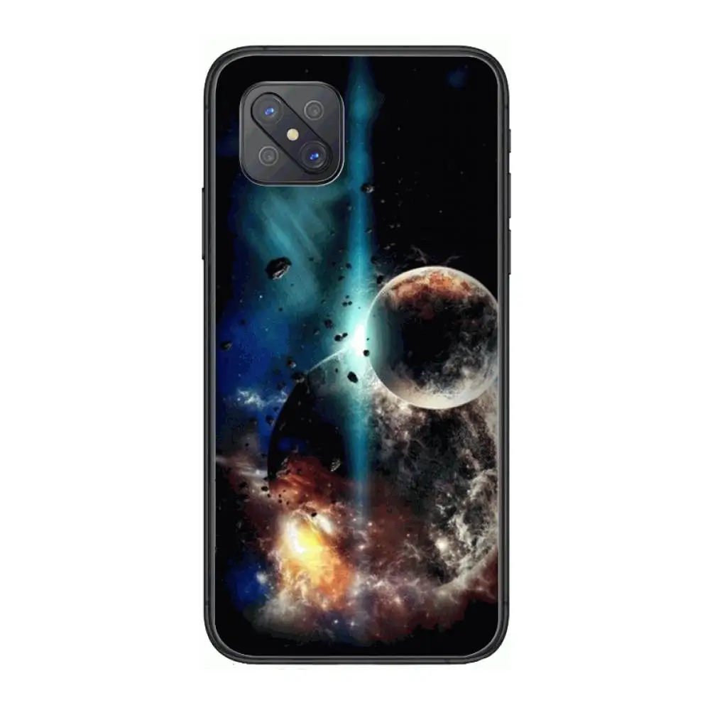 

Universe planet Fashion Phone Case cover For OPPO A91 9 83 79 92s 5 F9 A7X Reno2 Realme6pro 5 black tpu cell cover