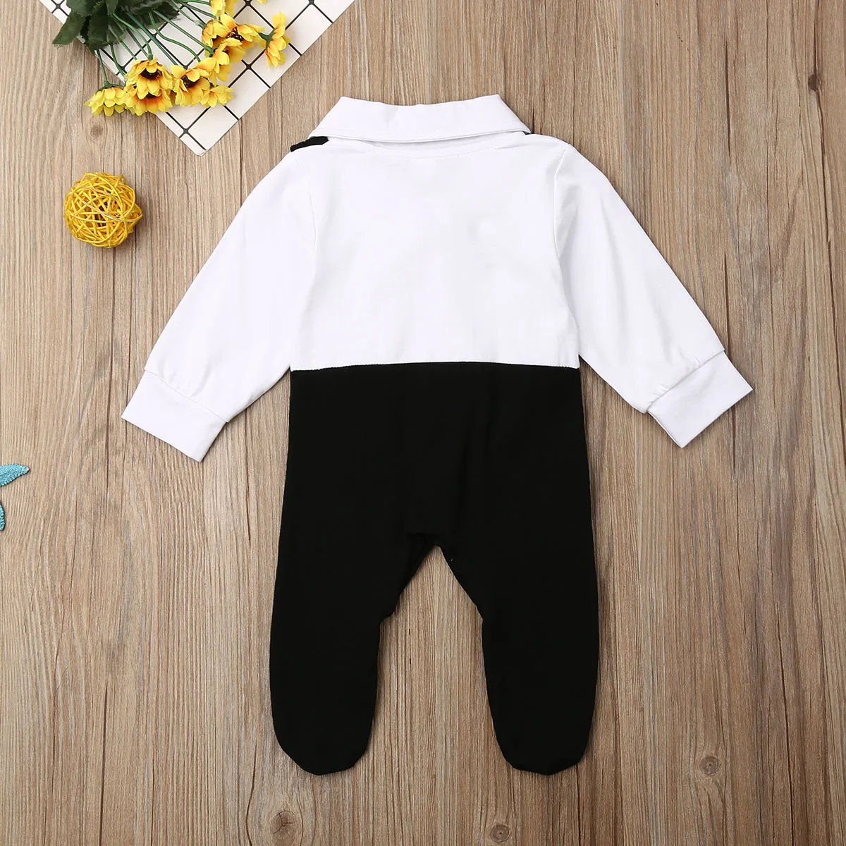 Xmas Infant Baby Boy Kid Footies Formal Long Sleeve Jumpsuit Strap Shirt Bib Pants Clothes |